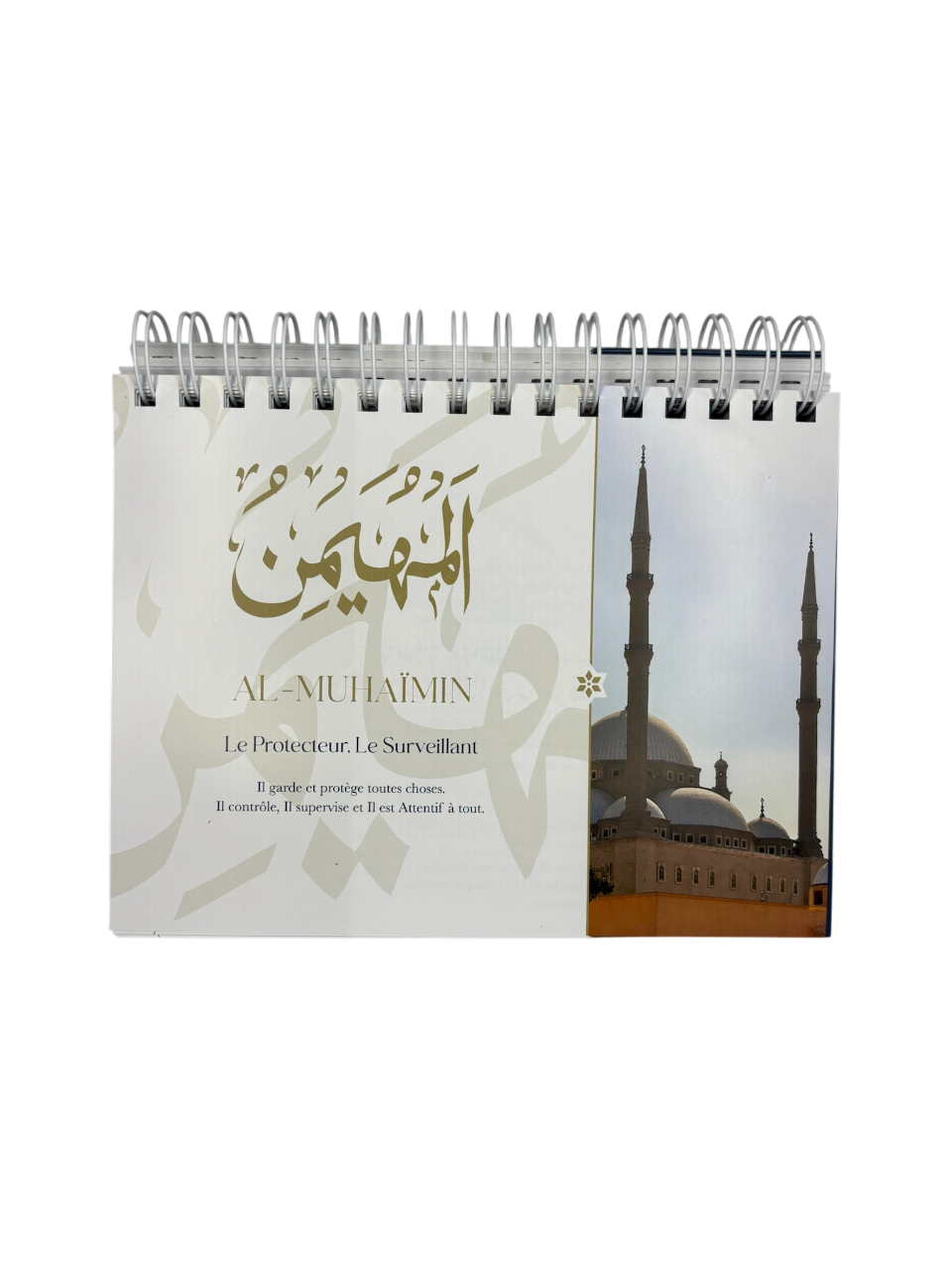 Vivre avec les 99 noms d'Allah : chevalet-calendrier