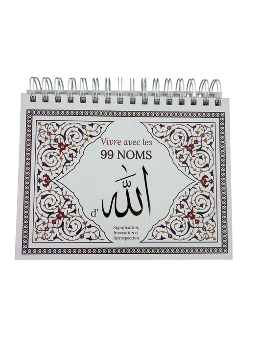 Vivre avec les 99 noms d'Allah : chevalet-calendrier