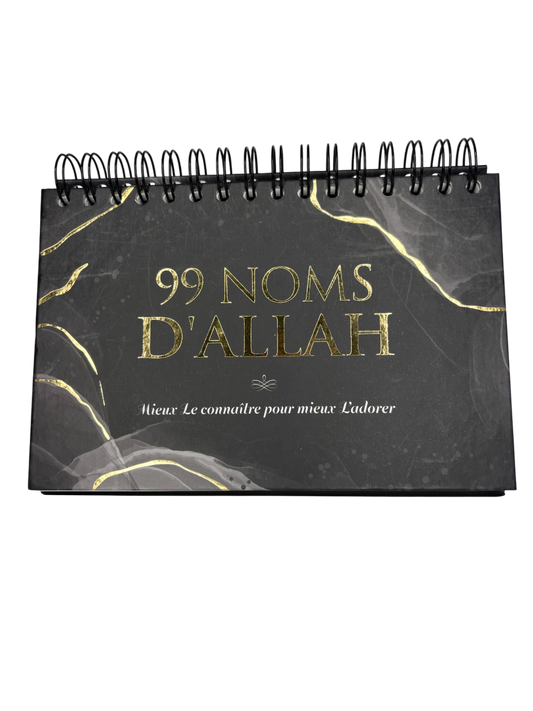 99 noms d'Allah - Mieux Le connaître pour mieux L'adorer - Calendrier chevalet Noir - al-hadith